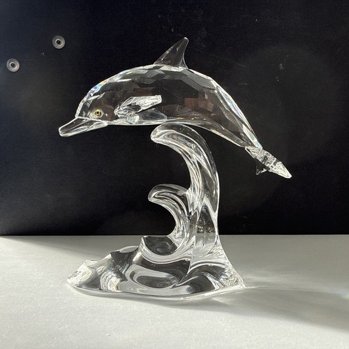 Swarovski crystal dolphin - dolphin, on