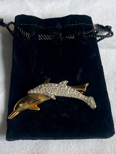 Swarovski brooch dolphin scs - -,
