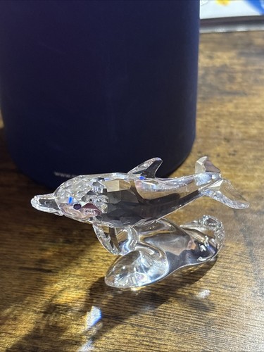 Swarovski crystal dolphin a - crystal, on