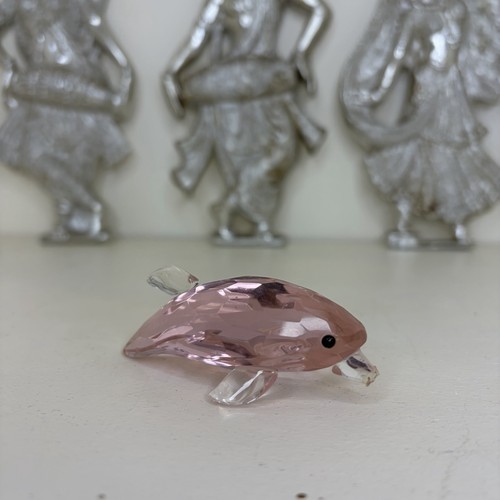 Swarovski crystal pink dolphin - pink,