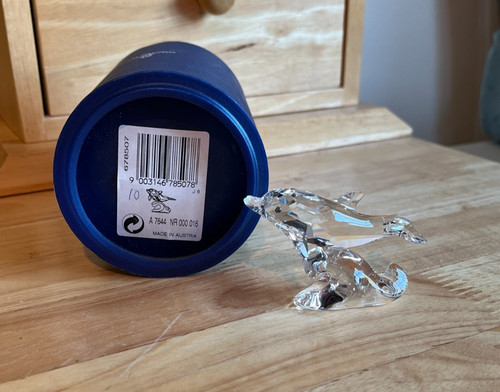 Swarovski crystal dolphin baby - crystal,