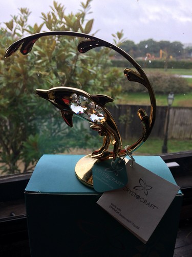 Crystocraft gold dolphin - crystocraft,