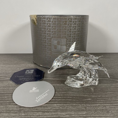 Swarovski dolphins lead - dolphins, 'lead