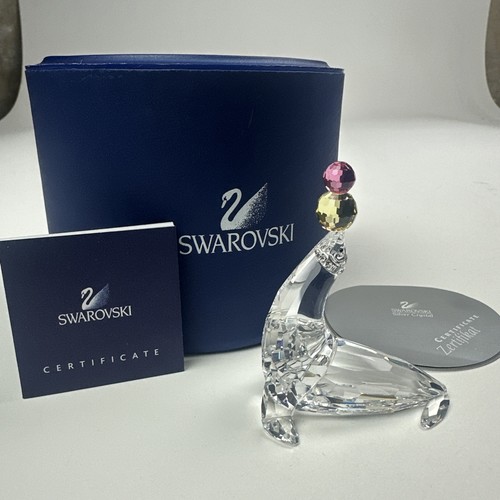 Swarovski crystal playing seal - swarovski,